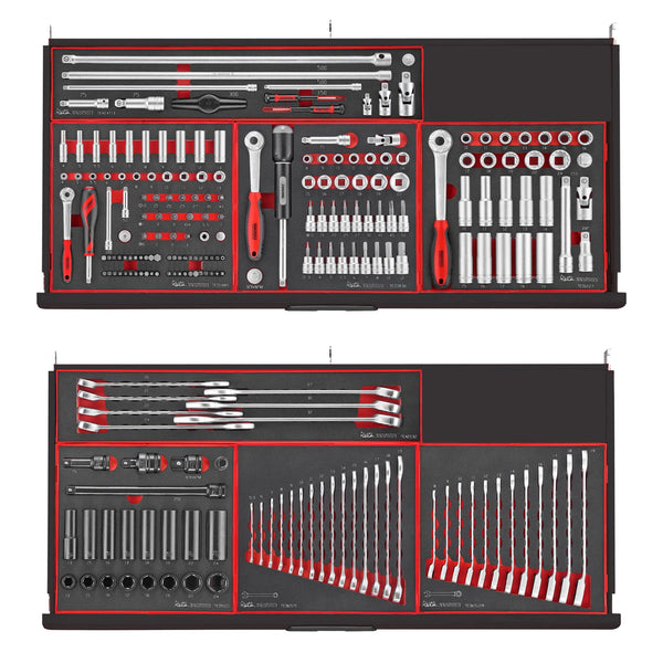 Teng Tools 447 Piece 'Limited Edition' Black 37 Inch Wide 8 Drawer Roller Cabinet Workstation Tool Kit - TCEMM637NBK-BUILD