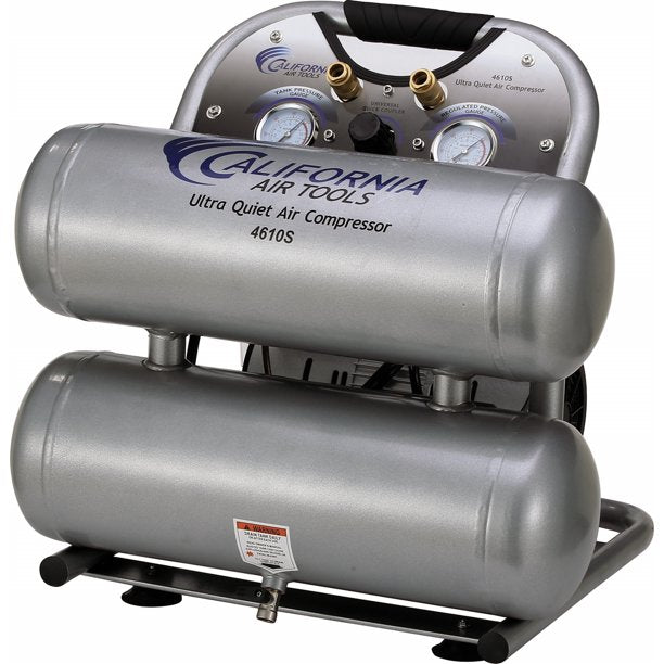 California Air Tools 4610S  Ultra Quiet & Oil-Free  1.0 Hp,  4.6 Gal.  Steel Tank