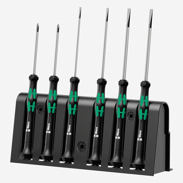 Wera 118150 Kraftform Micro Slotted/Phillips Precision Screwdriver Set + Rack