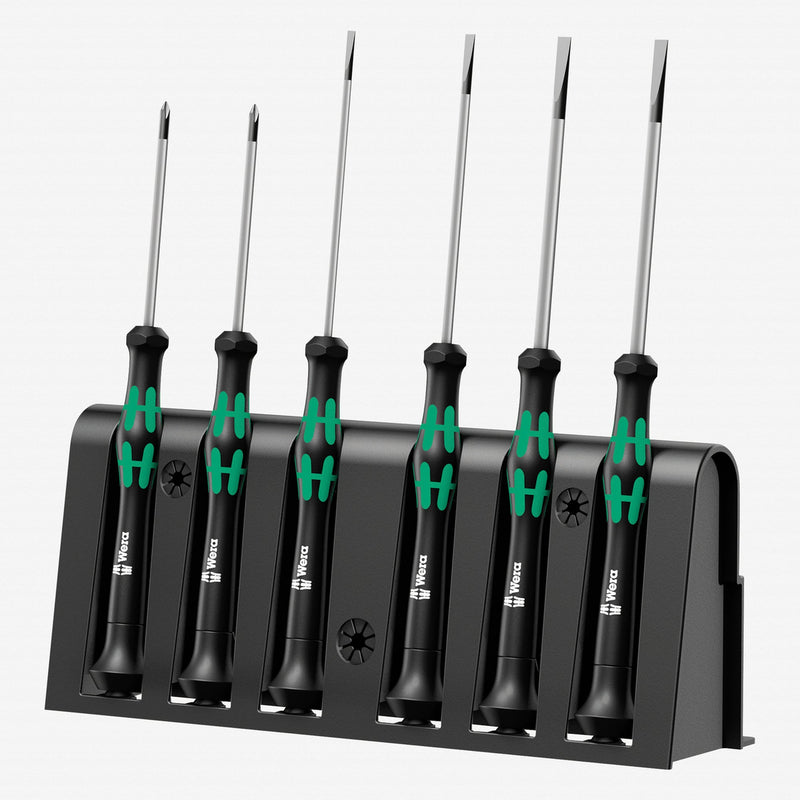 Wera 118150 Kraftform Micro Slotted/Phillips Precision Screwdriver Set + Rack