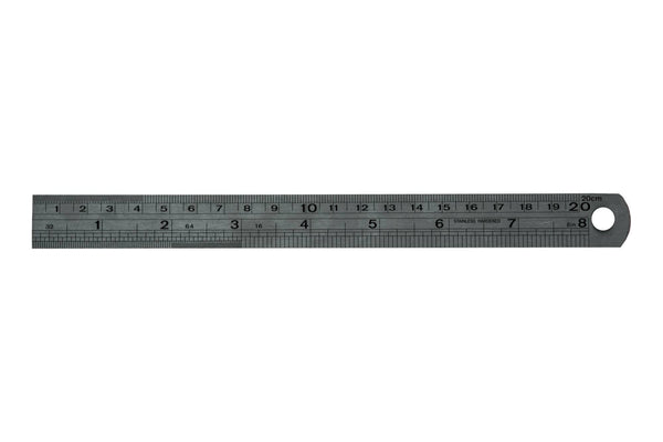 Teng Tools 7.9 Inch Long Precision Classic Stainless Steel Metal Ruler - ST200