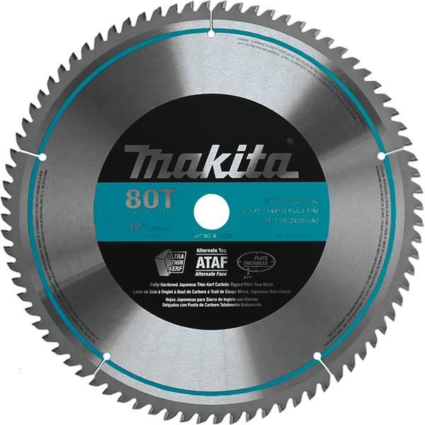 Makita a-93728 - 12" C.T. CIRCULAR SAW BLADE 80T 1" MICRO POLISHED