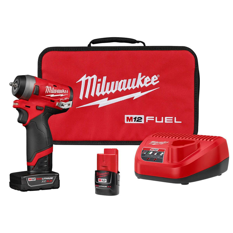 Milwaukee 2552-22 - M12 FUEL Stubby 1/4" Impact Wrench Kit