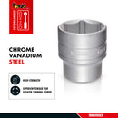 Teng Tools 1/2 Inch Drive 6 Point Metric Shallow Chrome Vanadium Sockets