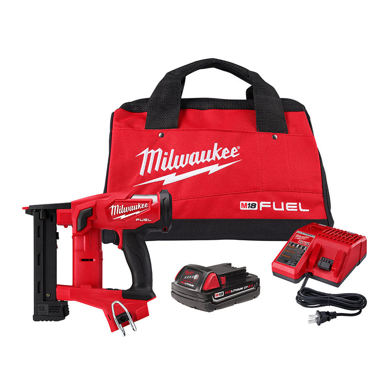 Milwaukee 2749-21CT - M18 Fuel 18Ga Narrow Crown Stapler - 2.0Ah Kit