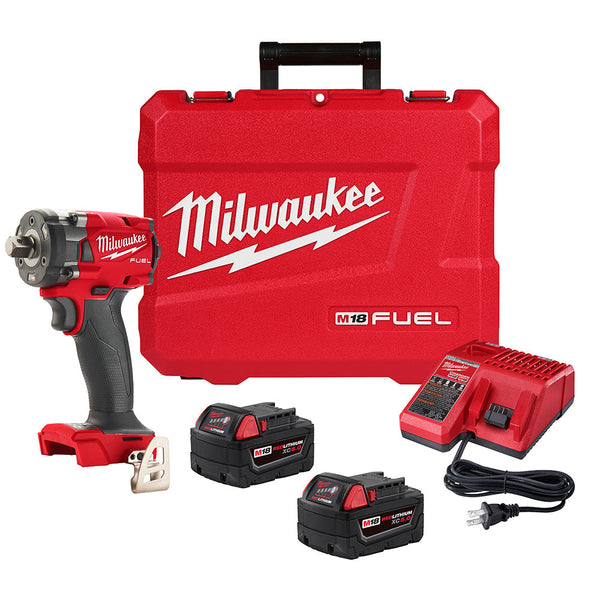 Milwaukee 2855P-22 - M18 Fuel 1/2" Compact Impact Wrench - Pin Detent - Kit