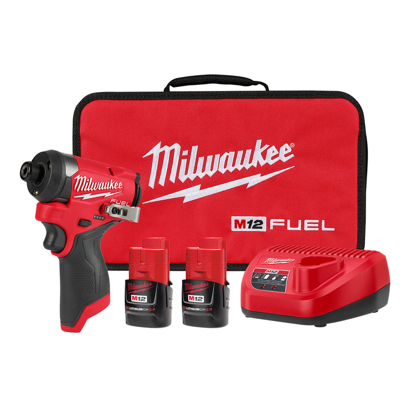 Milwaukee 3453-22 - M12 FUEL™ 1/4" Hex Impact Driver Kit