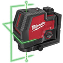 MILWAUKEE 3522-21 - USB REDLITHIUM CROSS LINE & PLUMB POINTS LASER