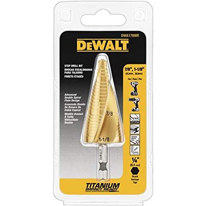 DEWALT DWA1789IR - 7/8-Inch-1-1/8-Inch IMPACT READY Step Drill Bit