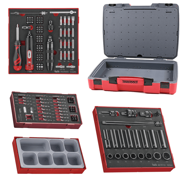 Teng Tools 166 Piece Impact Socket, Torque & Bit Foam Kit - TC-6T-19