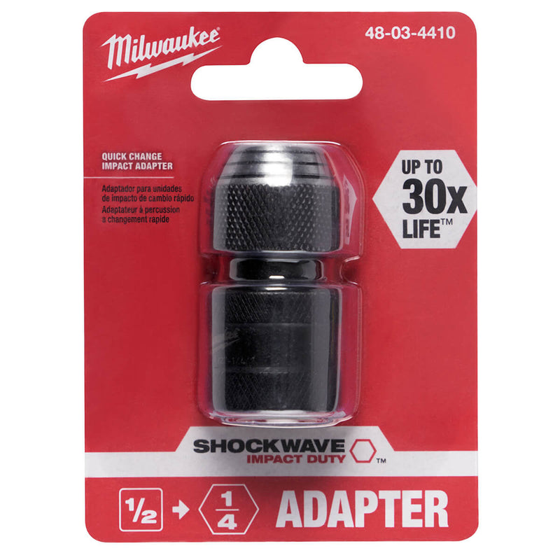 Milwaukee 48-03-4410 - SHOCKWAVE™ 1/2" Square to 1/4" Hex Adapter