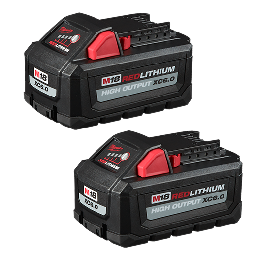 Milwaukee 48-11-1862 - M18™ REDLITHIUM™ HIGH OUTPUT™ XC6.0 Battery Pack (2 Pk)