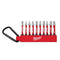 MILWAUKEE 48-32-4090 - #1, #2, #3 SQUARE 10PC CARABINER SHOCKWAVE BIT SET