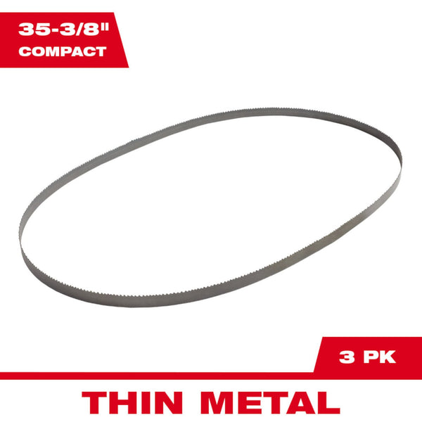 Milwaukee 48-39-0539 - 18 TPI Standard Compact Portable Band Saw Blade 3PK