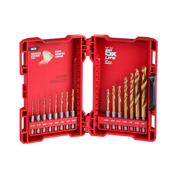 Milwaukee 48-89-4630 - SHOCKWAVE™ Titanium Drill Bit Set - 15PC