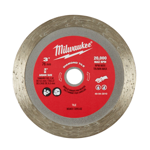 Milwaukee 49-94-3010 - 3" Diamond Tile Blade