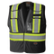 Pioneer Hi- Viz Black Safety Tear-Away Vest - L/XL