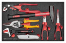 Teng Tools 7 Piece Plier, Wrench, Engineer Hammer, Knife & Tin Snips General EVA Foam Tray - TEFMBP7E