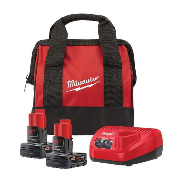 Milwaukee 48-59-2442SPC - M12 2x 4.0Ah Starter Kit with Bag - Special Build