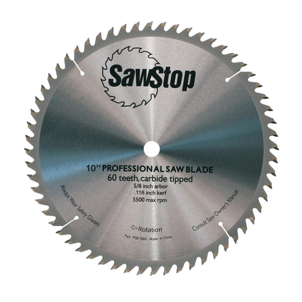 SAWSTOP CB104 184 - Premium 10” 60-TOOTH BLADE