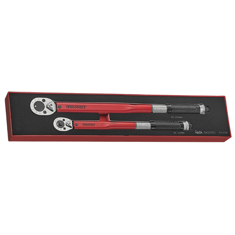 Teng Tools Torque Wrench Set 3/8 & 1/2 Inch  drive 2pcs in EVA Foam Organizational Tool Tray - TEX1238