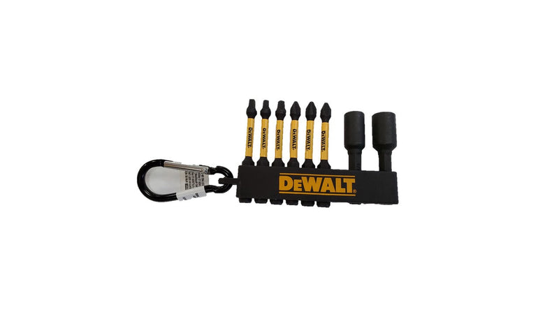 DEWALT DWA2MXC2IRCARC, FLEX TORQ 2.25IN MIX W/ND 8PK DR CARABINER