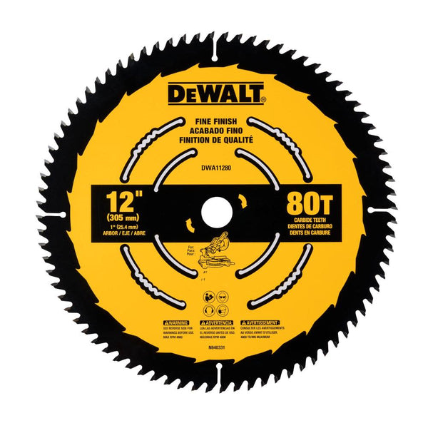 DeWalt DWA11280 - 12 IN. 80T FINE FINISH SAW BLADE