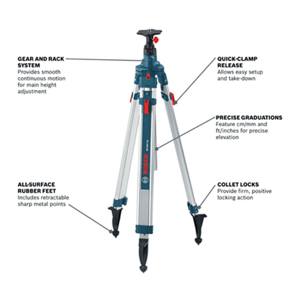 Bosch BT300HD BT300 Alum Heavy Duty Elevator Quick Clamp Tripod