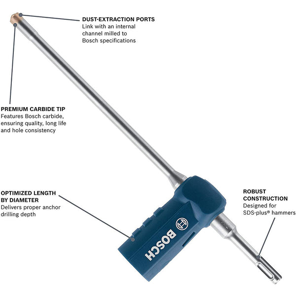 Bosch DXS2094 9/16 In. x 15 In. SDS-plus Speed Clean Dust Extraction Bit