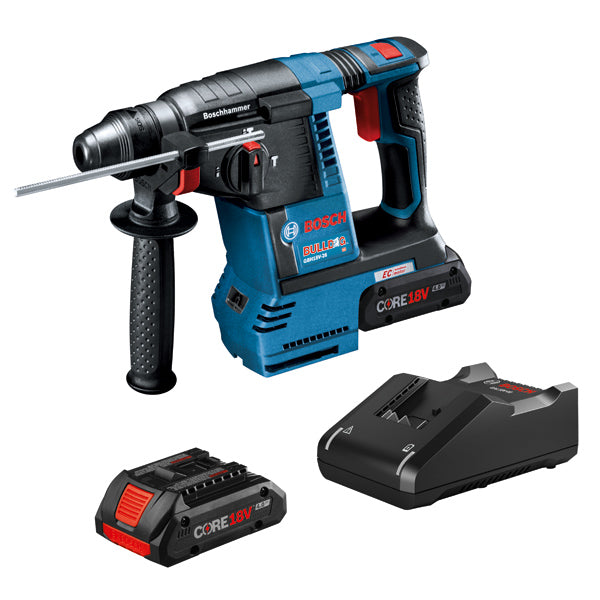 Bosch GBH18V-26K25 18V SDS-plus Bulldog Cordless Compact Rotary Hammer Kit