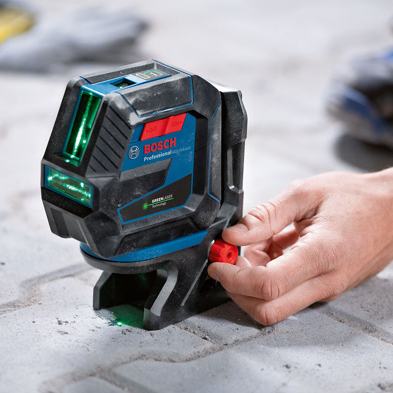 Bosch GCL100-40G 165' Green Beam Self Leveling Cross Line Laser w/ Plumb Points