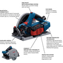 Bosch GKT18V-20GCL14 18V PROFACTOR 5-1/2" Track Circular Saw Kit w/8.0Ah Battery