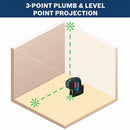 Bosch GPL100-30G 125' 3 Point Cordless Green Beam Self Leveling Alignment Laser