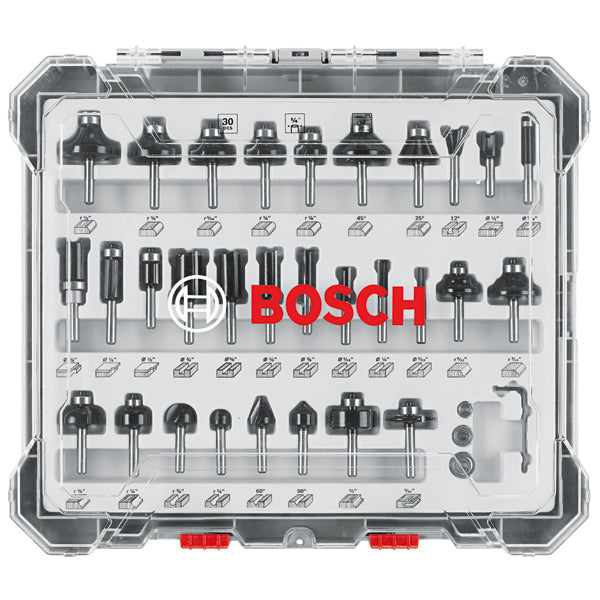 Bosch RBS030MBS Carbide Tipped Mixed Router Bit Set -30 PC