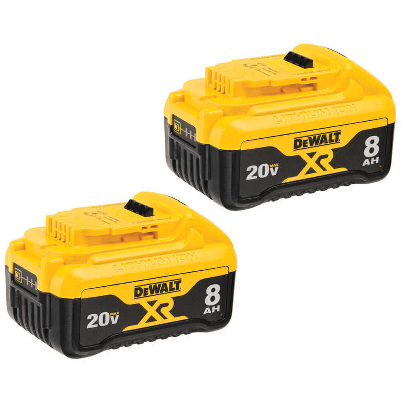 DEWALT DCB208-2- 20V MAX 8.0Ah Lithium Ion Premium Battery 2 Pack