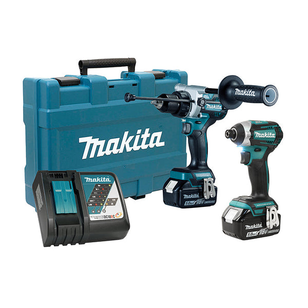 Makita DLX2412T - 18V (5.0 Ah) LXT BL 2 Tool Combo Kit