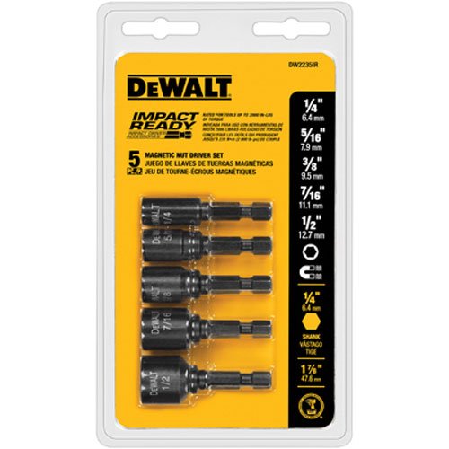 DEWALT DW2235IR - IMPACT READY MAGNETIC NUT DRIVER SET