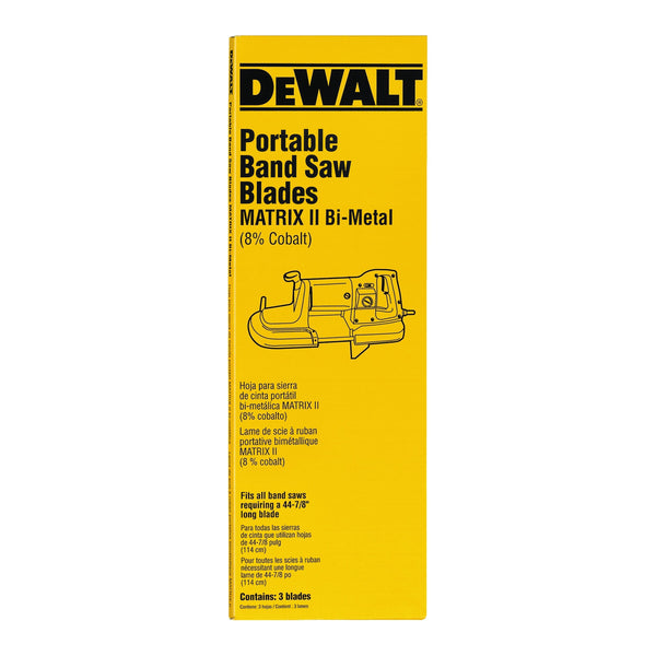 DeWalt DW3984 - 24 TPI PORTABLE BAND SAW BLADE - 44 7/8", .020" (3 PK)