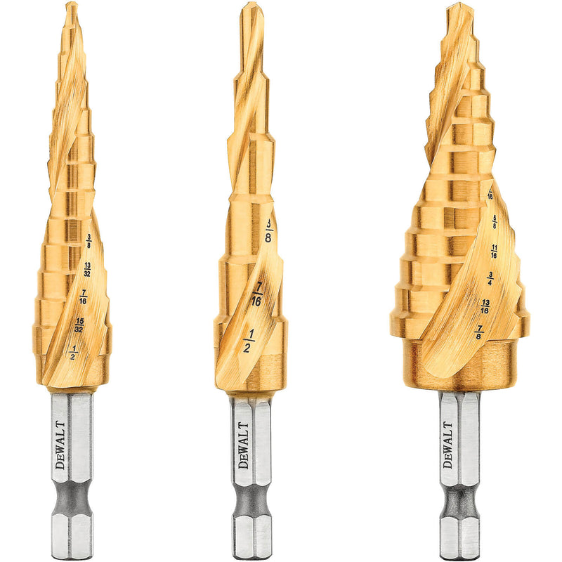 DEWALT DWA1790IR - 3-PC. IMPACT READY® STEP DRILL BIT SET