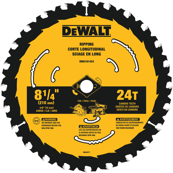 DEWALT DWA181424 - 8-1/4 IN. CIRCULAR SAW BLADES