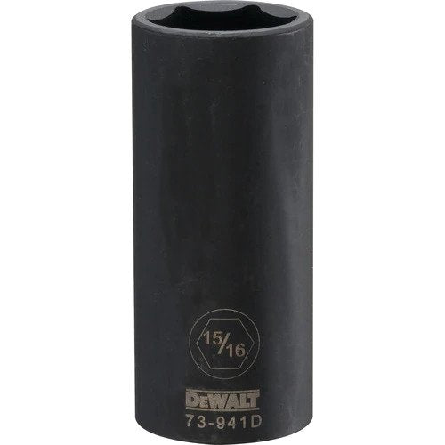 Dewalt DWMT73941OSP - 1/2 DRIVE DEEP IMPACT SOCKET - 6 POINT-15/16''