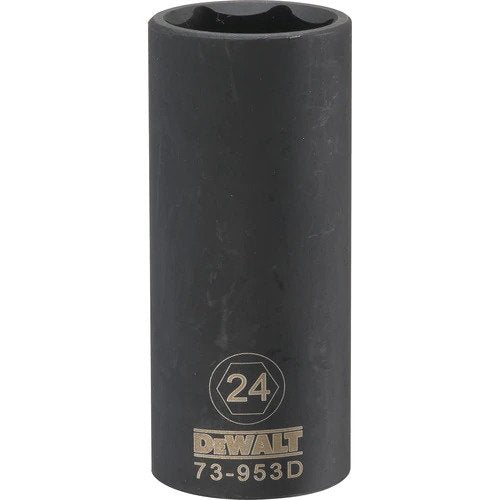 Dewalt DWMT73953OSP - 1/2 DRIVE DEEP IMPACT SOCKET - 6 POINT-24MM