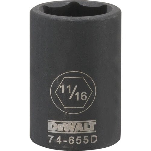 Dewalt DWMT74655OSP - 1/2 DRIVE IMPACT SOCKET - 6 POINT-11/16"