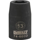 Dewalt DWMT74660OSP - 1/2 DRIVE IMPACT SOCKET - 6 POINT-13MM