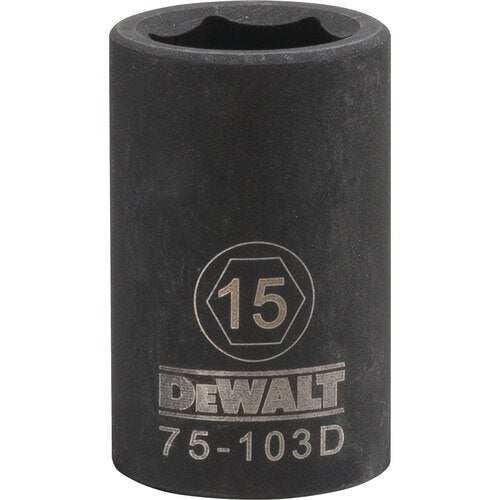 DeWalt Mechanics DWMT75103OSP - 1/2 DRIVE IMPACT SOCKET - 6 POINT-15MM