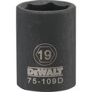 Dewalt DWMT75109OSP - 1/2 DRIVE IMPACT SOCKET - 6 POINT-19MM