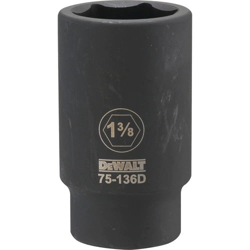 Dewalt DWMT75136OSP - 3/4 DRIVE DEEP IMPACT SOCKET - 6 POINT-1-3/8"