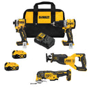 Dewalt DCK4050M2 20V MAX* Brushless 4-Tool Combo Kit with (2) 4Ah Batteries