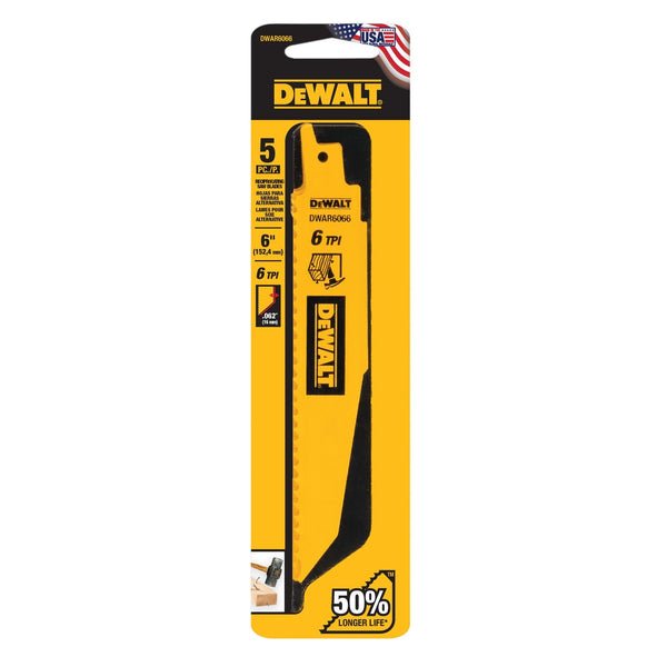 Dewalt DWAR6066 DEMOLITION BIMETAL RECIPROCATING SAW BLADES