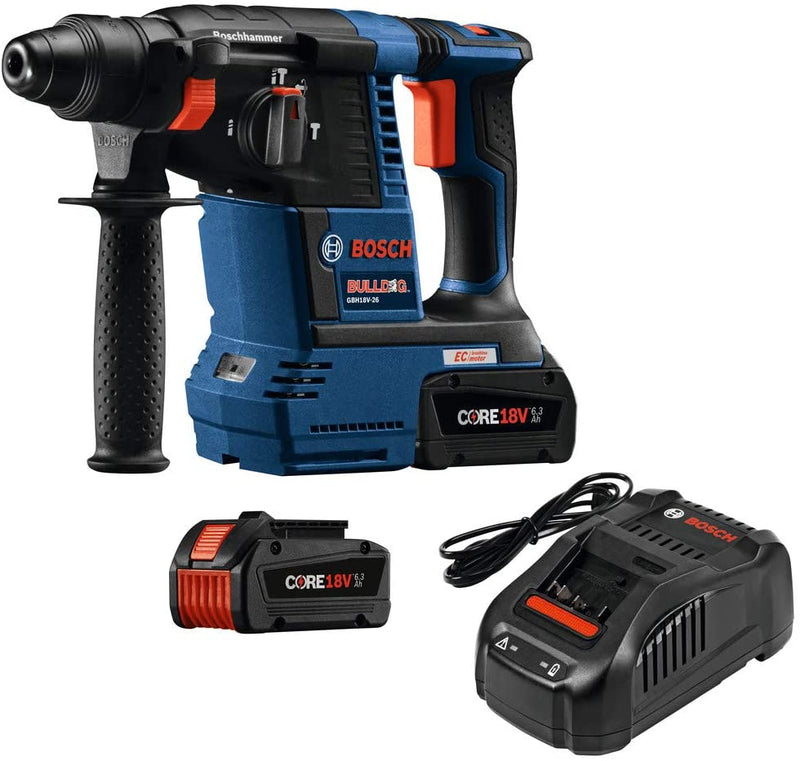 BOSCH GBH18V-26K24 -18V BRUSHLESS BULLDOG 1'' SDS PLUS ROTARY HAMMER KIT